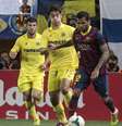 Daniel Alves sofreu racismo na partida diante do Villarreal  Foto: EFE