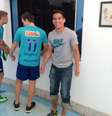 <p>Arias foi até a Toca da Raposa II, na manhã desta sexta-feira, ver amigos</p>  Foto: Cruzeiro / Divulgação
