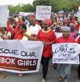 <p>Um grupo de mães das reféns protestou recentemente em frente à Assembleia Nacional da Nigéria </p>  Foto: EFE