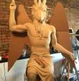 O dinheiro foi arrecadado em janeiro pelo site Indiegogo e foi usado para pagar um artista para fazer a estátua de bronze de 2,13 metros de altura   Foto: Facebook/The Satanic Temple / Reprodução