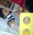 <p>Imagem da bailarina Widny Neves foi divulgada por amigos na rede social; seu estado de saúde é estável</p>  Foto: Facebook/Widny Neves / Reprodução
