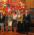 Presidente Dilma Rousseff com jornalistas no Palácio da Alvorada  Foto: Presidência da República