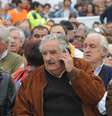 <p>Presidente do Uruguai, Jos&eacute; Mujica, durante comemora&ccedil;&otilde;es do 1&ordm; de maio</p>  Foto: AFP