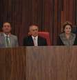 <p>Da esquerda para a direita, o presidente da C&acirc;mara,&nbsp;Renan Calheiros, o vice-presidente da Rep&uacute;blica, Michel Temer,&nbsp;a presidente Dilma Rousseff e o novo presidente do TSE, Dias Toffoli</p>  Foto: Jose Cruz / Agência Brasil