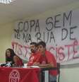 Jussara Basso, Guilherme Boulos e Josué Rocha durante entrevista coletiva em SP do MTST  Foto: Janaina Garcia / Terra