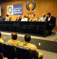 Coletiva de apresentação do plano de segurança que será implantado durante a Copa  Foto: Daniel Ramalho / Terra
