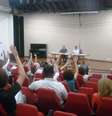 Professores votam pela greve em assembleia na Adunicamp  Foto: Wagner Guidi / vc repórter
