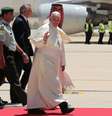 O avião do Papa Francisco pousou em Amã na manhã neste sábado, em sua primeira visita à região  Foto: Reuters