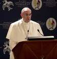 Em seu discurso, Papa falou sobre a liberdade religiosa no Oriente Médio  Foto: AFP