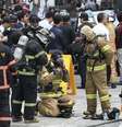 Os bombeiros conseguiram controlar o fogo em 20 minutos embora não tenha sido suficiente para salvar as vidas de cinco pessoas  Foto: Park Ji-ho / AP