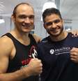 <p>Vitor Miranda e Rick Monstro (dir.) após semifinal do TUF</p>  Foto: MidiáticaPress / Divulgação