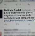 A mensagem foi postada por volta das 22h, fora do horário de expediente  Foto: Reprodução