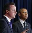 <p>Obama comentou assunto delicado de separatismo ao lado de Cameron em coletiva nesta quinta-feira e sugeriu que Escócia continue na Grã-Bretanha</p>  Foto: Reuters