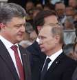 <p>Poroshenko também felicitou Putin pelo Dia da Rússia comemorado nesta quinta-feira</p>  Foto: AFP