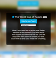 <p>Entrada do hotsite do Twitter para o tuiteiro indicar qual país deve torcer</p>  Foto: Twitter / Divulgação