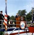 <p>Discurso do ex-presidente John Fitzgerald Kennedy na American University foi reproduzido no Twitter para abordar temas atuais</p>  Foto: JFK Presidential Library and Museum / Divulgação