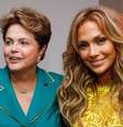 Dilma e Jennifer Lopez se encontraram na abertura da Copa em São Paulo  Foto: @palaciodoplanalto/ Instagram / Reprodução