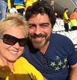 <p>Apresentadora publicou foto no estádio em seu Facebook</p>  Foto: Facebook/Reprodução