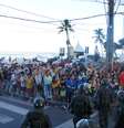 Torcedores se reuniram para acompanhar a saída do ônibus da Costa do Marfim  Foto: João Paulo di Medeiros / MEI João Paulo Bezerra Di Medeiros - Especial para o Terra