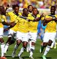 <p>Pablo Armero fez a sua famosa dancinha no Mineirão</p>  Foto: Getty Images