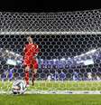 Goleiro da Bósnia volta para pegar a bola dentro da rede no gol argentino  Foto: Reuters