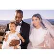 <p>Kanye West,  North e Kim Kardashian</p>  Foto: Instagram / Reprodução
