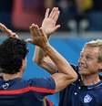 <p>Klinsmann comemora vitória sobre Gana</p>  Foto: AFP