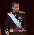 <p>Felipe VI fez um discurso em seu primeiro ato como rei, nesta quinta-feira</p>  Foto: EFE
