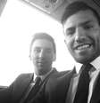 <p>Ao lado de Lionel Messi, Agüero foi o primeiro a anunciar embarque da Argentina ao Brasil</p>  Foto: Twitter / @aguerosergiokun / Reprodução
