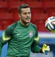 <p>Júlio César foi eleito o jogador mais bonito da Seleção </p>  Foto: Ricardo Matsukawa  / Terra