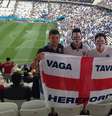 <p>O trio foi a todos os jogos da Inglaterra no mundial</p>  Foto: Facebook / Reprodução