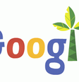 O novo doodle mostra a letra E do Google fazendo embaixadinhas com uma bola verde e amarela  Foto: Google / Reprodução