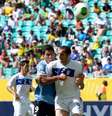 Uruguaio e italiano também se estranharam na Copa das Confederações disputada no ano passado  Foto: Getty Images 