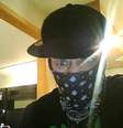 <p>Em uma foto publicada na rede social de Nicholas, ele aparece com uma bandana cobrindo o rosto, em uma imagem de webcam</p>  Foto: Facebook / Reprodução
