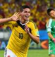 Liderada por James Rodríguez, Colômbia se classificou às oitavas de final da Copa com 9 gols, mas menos finalizações e passes que seus adversários  Foto: Getty Images 