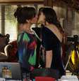<p>Cena foi comemorada nos bastidores</p>  Foto: TV Globo / Divulgação