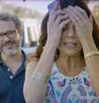 <p>Nando (Leonardo Medeiros) descobre que &eacute; o verdadeiro pai de Bia (Bruna Farias)</p>  Foto: TV Globo / Divulgação