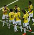 <p>Jogadores têm comemorado muito mais gols do que em Copas anteriores</p>  Foto: FABRIZIO BENSCH / AFP