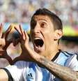 <p>Di María foi premiado com gol que deu classificação à Argentina</p>  Foto: Ivan Alvarado / Reuters