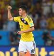 <p>Colombiano James Rodríguez é o artilheiro da Copa</p>  Foto: Getty Images 