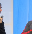 Na entrevista conduzida por Vinod Khosla, Larry Page e Sergey Brin falaram sobre os próximos passos do Google com ênfase no Google X  Foto: Youtube  Khosla Ventures / Reprodução
