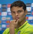 Thiago Silva participa de entrevista coletiva no Mineirão   Foto: Andre Penner / AP