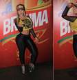 Para assistir ao jogo Brasil e Colômbia, na última sexta-feira, Andressa Urach apostou em legging preta, tênis e blusa cropped. De frente e de costas, o look não ficou legal. Primeiro: calça justa assim requer uma blusa mais comprida. Segundo: o top cropped é de renda amarela e deixa o sutiã preto aparente. Terceiro: quem tem os seios grandes precisa usar blusas que dêem mais sustentação. Quarto: nada mais a declarar  Foto: Thiago Duran e Renana Katayama / AgNews