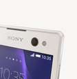 <p>Sony Xperia C3 vem com c&acirc;mera frontal de 5.5 MP e flash de LED</p>  Foto: Divulgação