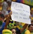 <p>Torcedor protesta contra Felipão</p>  Foto: ODD ANDERSON / AFP
