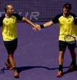 <p>Soares e Peya avan&ccedil;am</p>  Foto: Matthew Stockman / Getty Images 