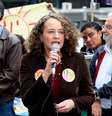 Luciana Genro no ato de campanha que terminou em confusão  Foto: Psol / Divulgação