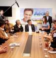 Aécio Neves participa de reunião com a deputada federal Mara Gabrilli  Foto: Marcos Fernandes/ObritoNews / Divulgação