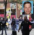 <p>Policiais montam guarda na cena em que aconteceu o tiroteio, no bairro de Greenwich Village, em Nova York</p>  Foto: AP