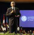 O presidente norte-americano, Barack Obama, fala a alunos africanos, em Washington, nos EUA, nesta segunda-feira. 28/07/2014  Foto: Larry Downing / Reuters